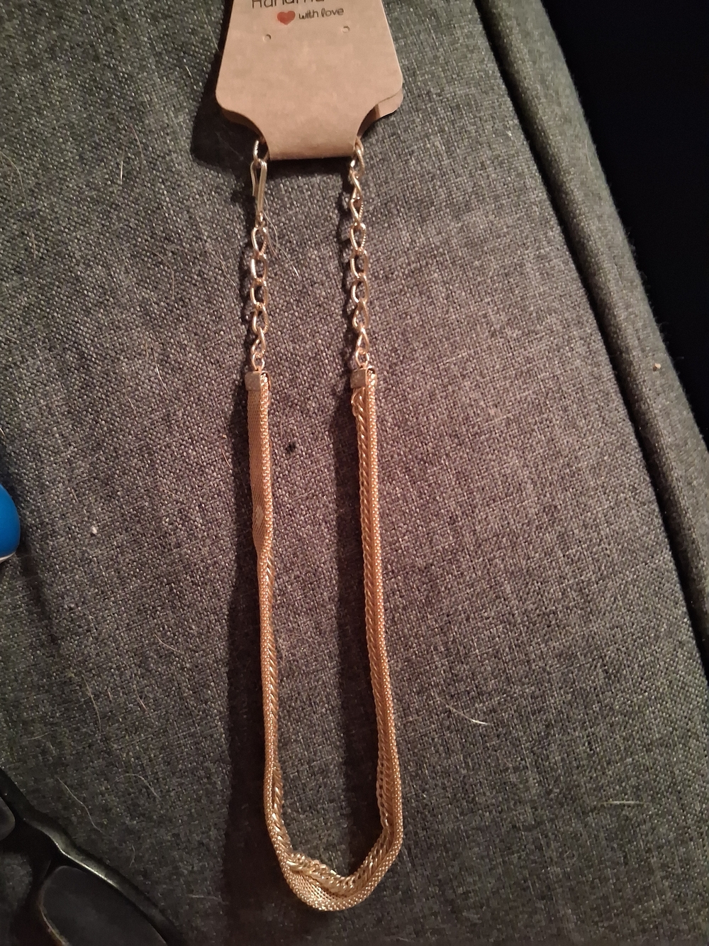 Source Unknown Gold Braided Chain Necklace
